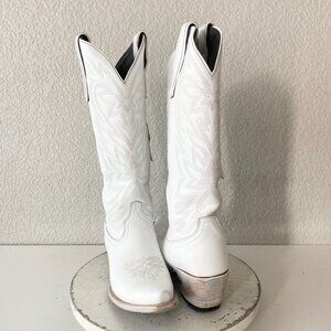 Lane MEGAN MORONEY Smokeshow Womens Cowboy Boots 8 White Western Cowgirl Tall